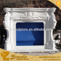 White Marble Fireplace Surround for home decoration